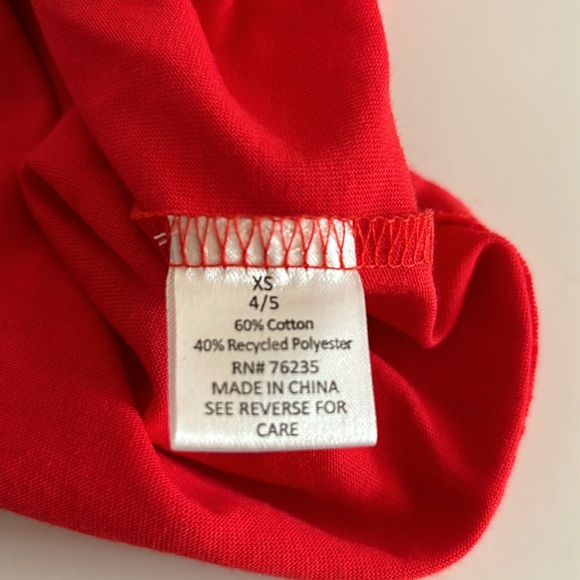 NWT Magical Season Red Fa La La Fringed Christmas Tree Short Sleeves Tee XS - Picture 12 of 16